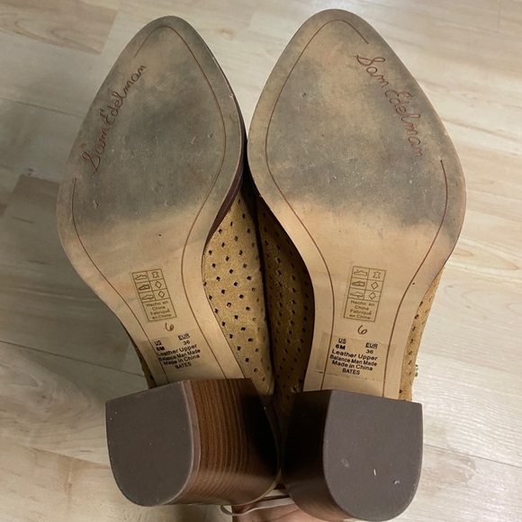 Sam Edelman Bates Leather Suede Mule size 6 - Picture 3 of 5